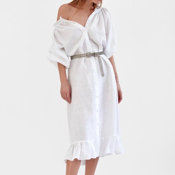 Sleeper Dresses & Skirts - Loungewear Dress in White by Daily Sleeper One Size